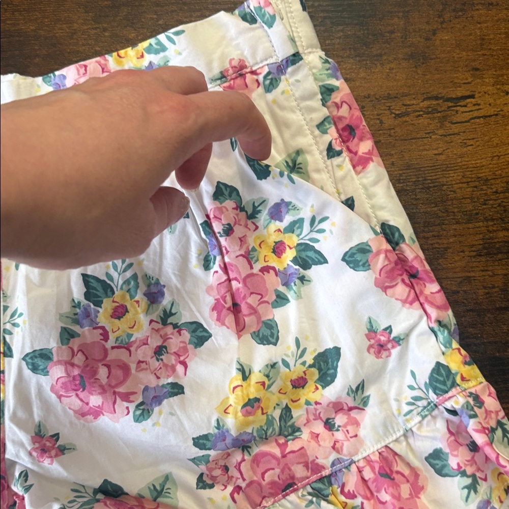 Janie and Jack Floral Shorts Ruffle Hem Size 10 Garden Party Spring - Picture 3 of 8